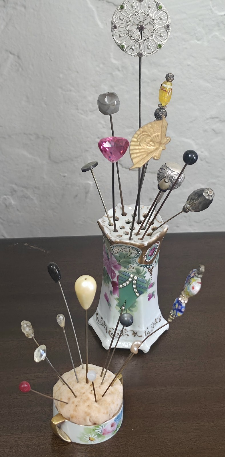 Antique / Vintage Hatpin Lot Of 19 Victorian Hat and Stick Pins 