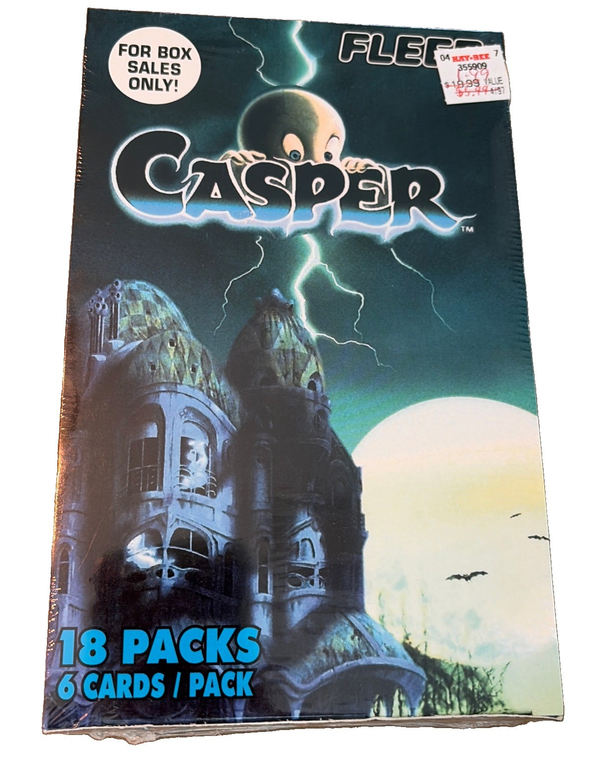 1996 Casper Trading Cards 18 Packs Fleer Movie Factory Sealed Box Unopened