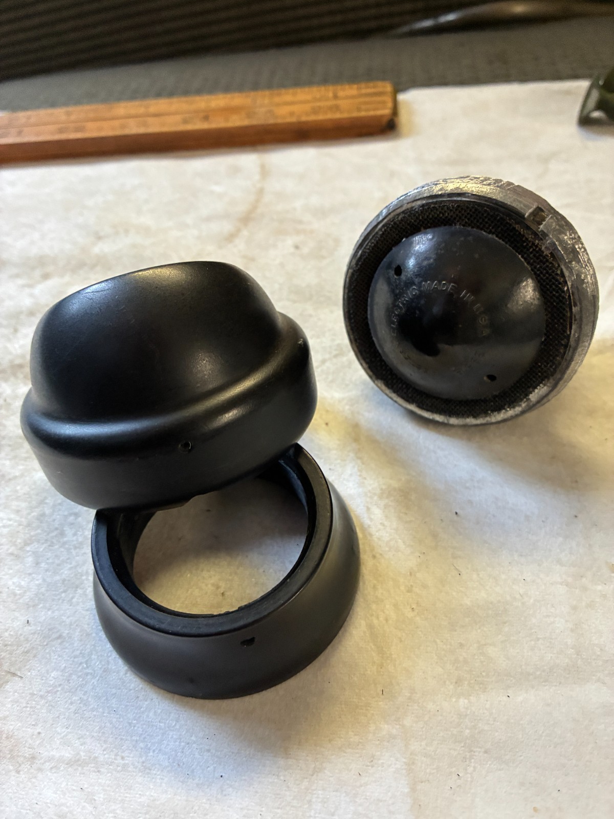 Western Electric telephone E1 handset Bullet Transmitter 395B collar mouthpiece