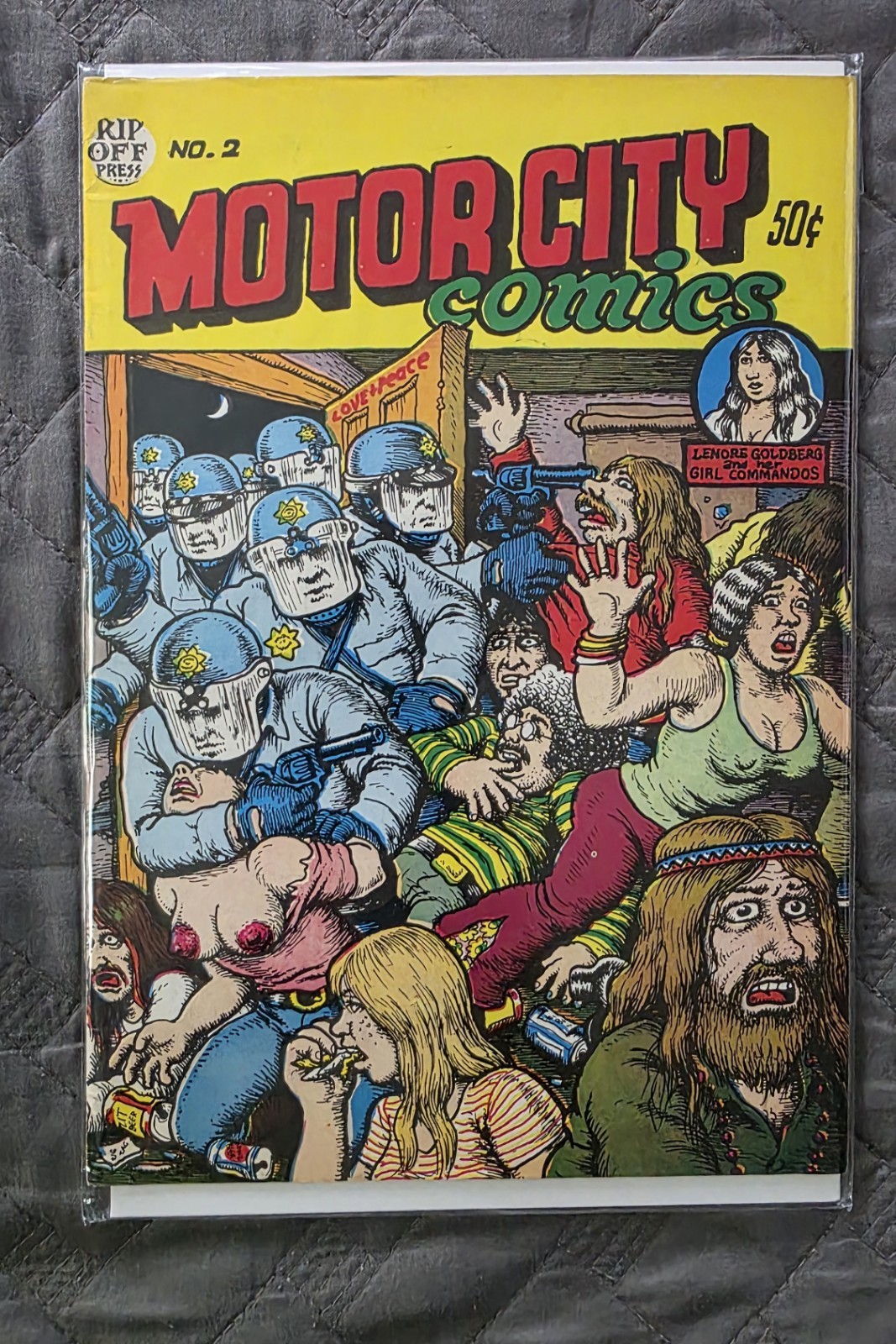 Motor City Comics No.2 1st Print 50c Straight Logo 1970 Crumb Rip Off Press