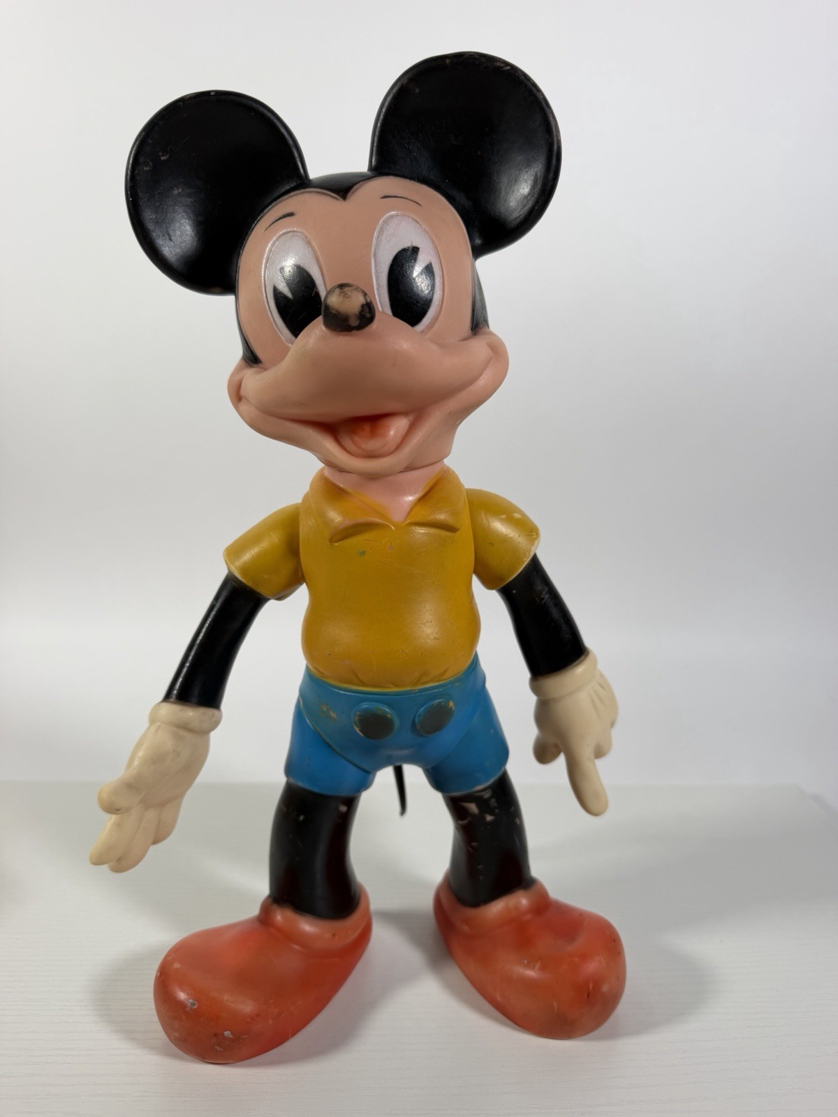 VTG 1960s Mickey Mouse - [Rare Factory Error] - Disney Rubber Squeak Toy Doll