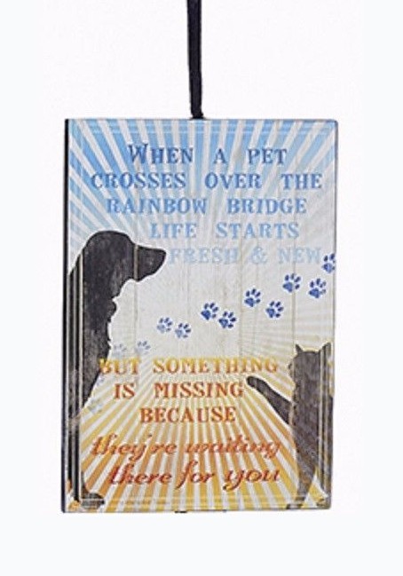 KSA WOODEN PET LOSS PLAQUE ORNAMENT \