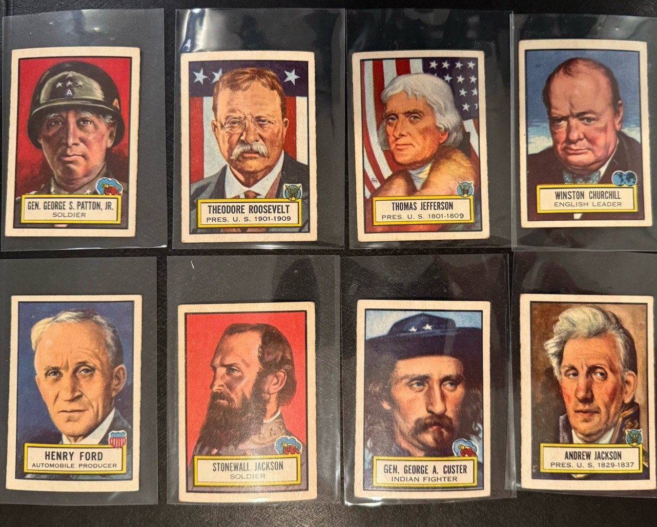 1952 Topps Look ’N See Lot of 8 Vintage Cards Historical Figures