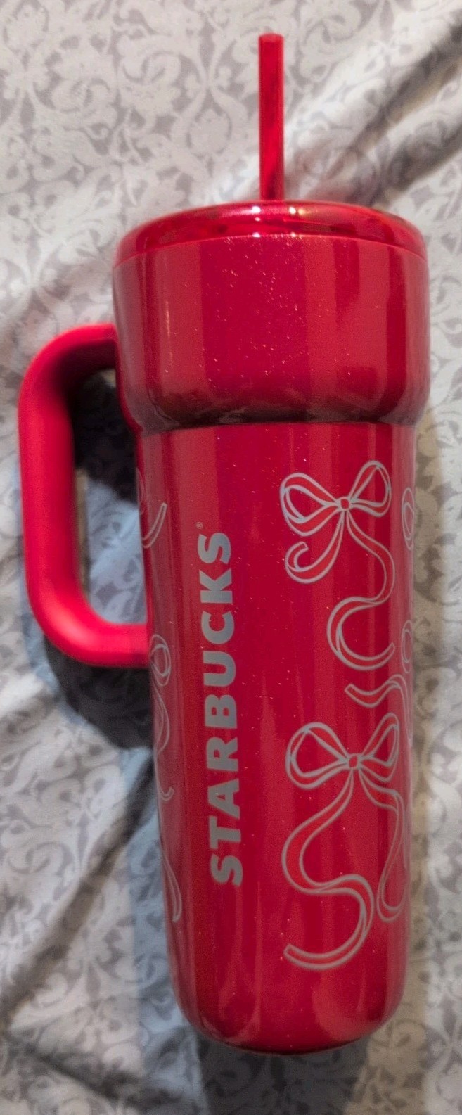 Disney World 2026 Starbucks Christmas Red Castle Ribbon Metal Tumbler 24oz New Disney World 2026 Starbucks Christmas Red Castle Ribbon Metal Tumbler 24oz New