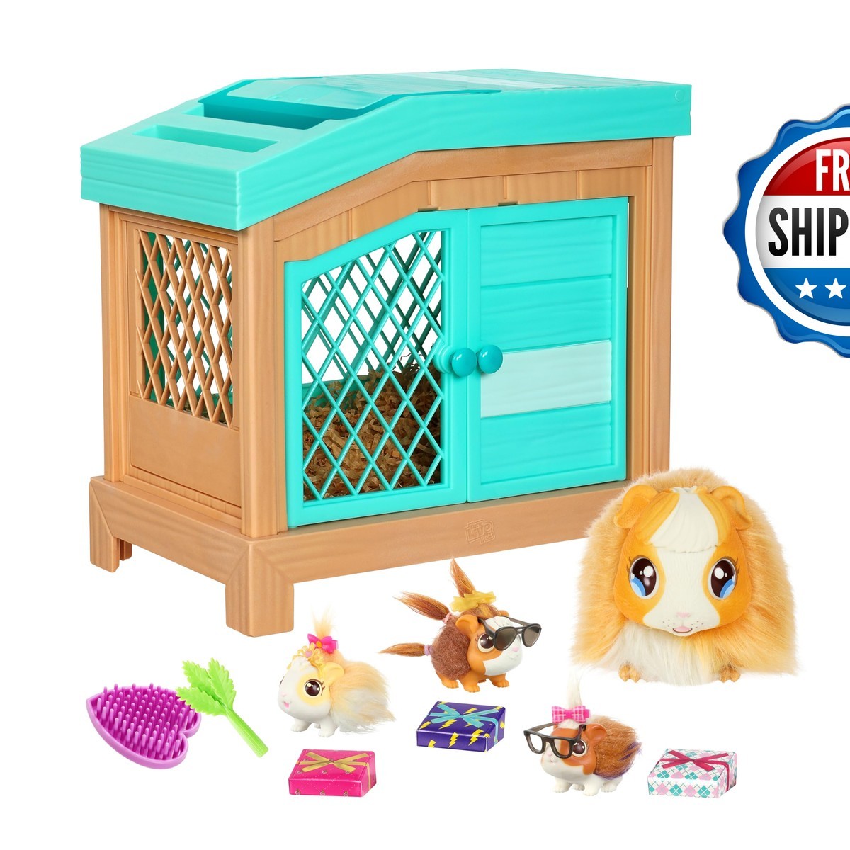 Little Live Pets Mama Surprise Guinea Pig Plush Hutch 3 Babies 20+ Sounds Little Live Pets Mama Surprise Guinea Pig Plush Hutch 3 Babies 20+ Sounds