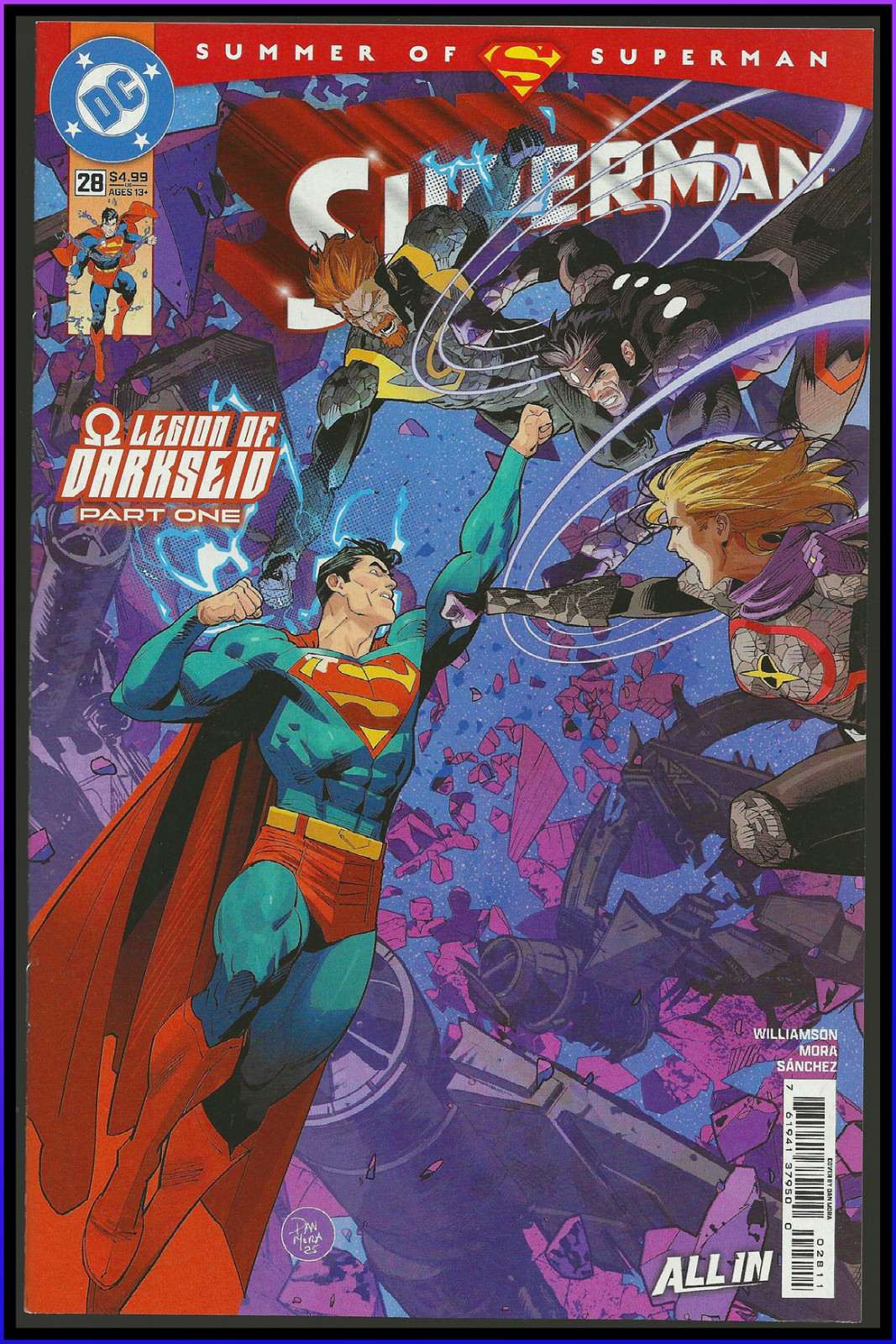 SUPERMAN #28 (2025) DAN MORA CVR A LEGION OF DARKSEID ALL-IN DC COMICS 9.4 NM