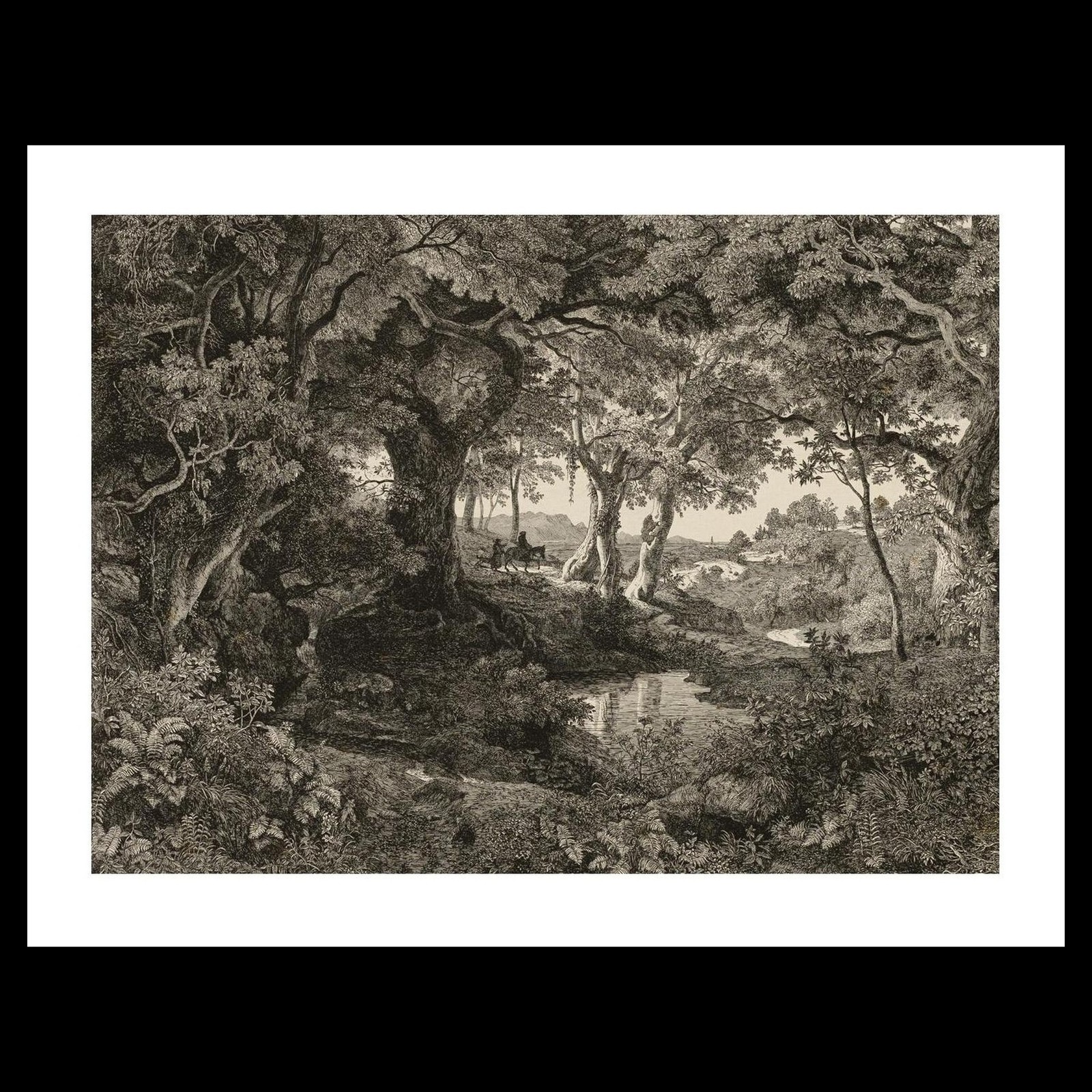 Johann Wilhelm Schirmer - The Large Italian Landscape (1841) Art Card Print