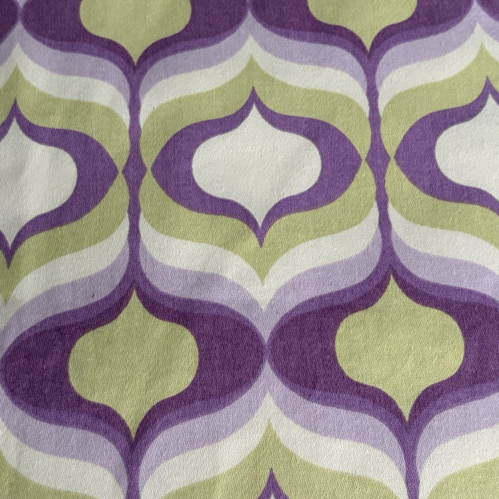 Waverly Fabric Hourglass Atomic MCM Retro Lavender Chartreuse 9 Yds Uncut NOS