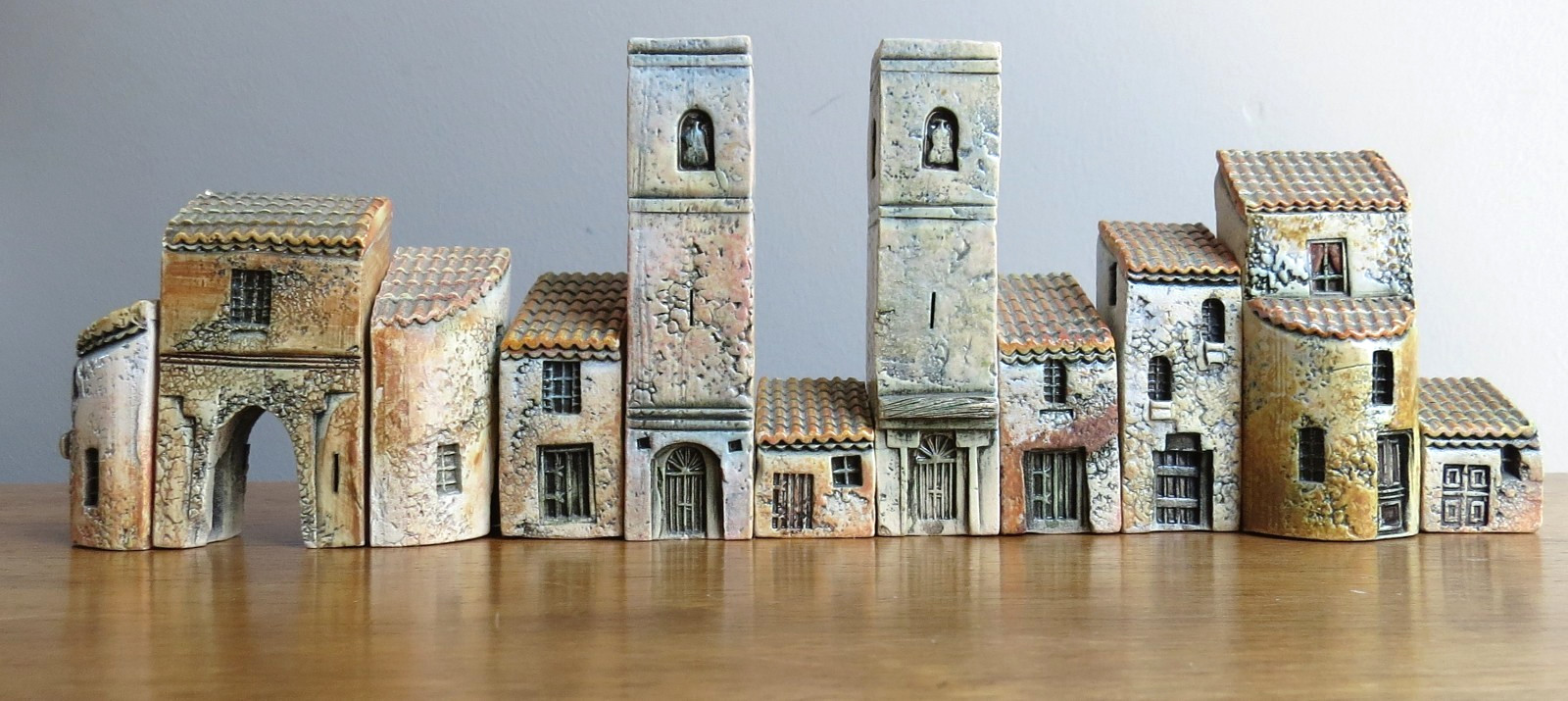 VINTAGE J.P. GAULT PROVENCE St. Paul MINIATURE BUILDINGS 11 pc.