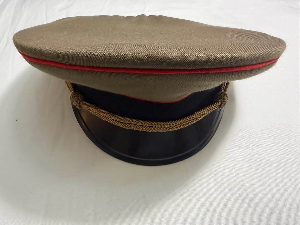 Vintage Authentic Soviet Military Peaked Visor Cap USSR Officer Hat Red Piping Vintage Authentic Soviet Military Peaked Visor Cap USSR Officer Hat Red Piping