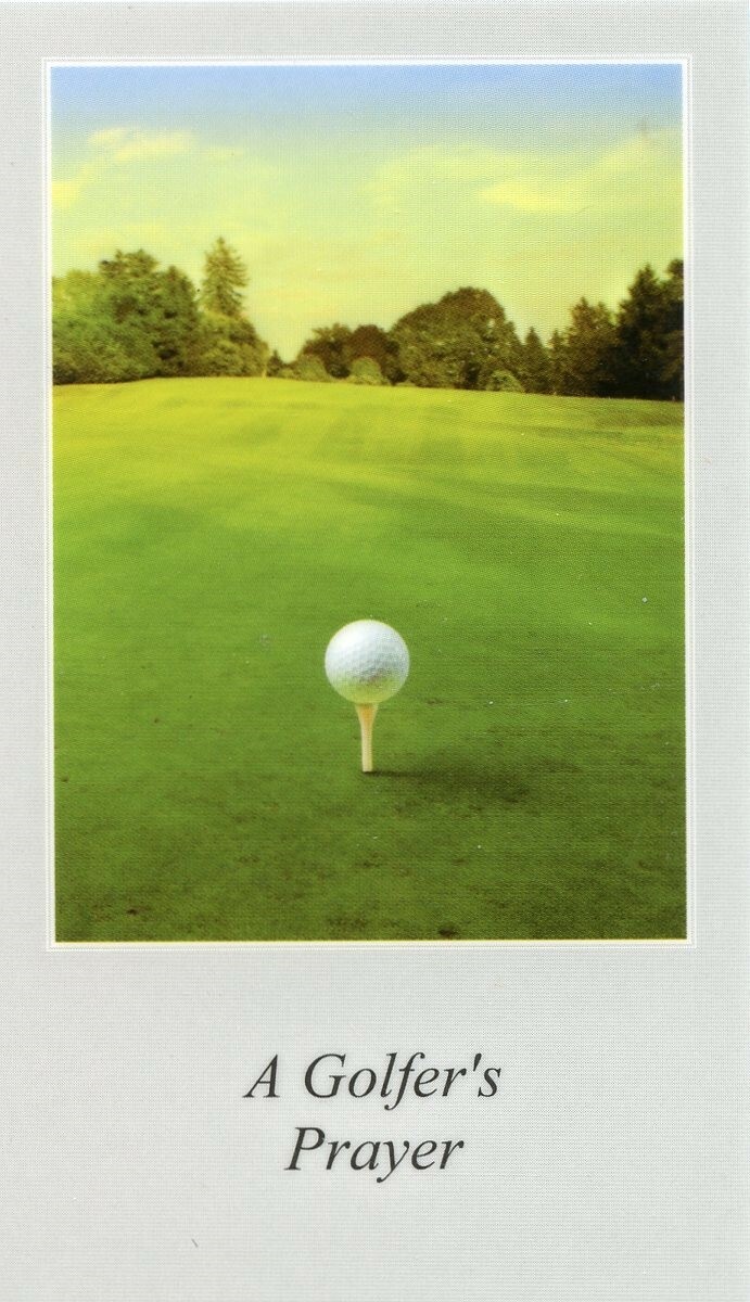 GOLFER\'S PRAYER - Laminated  Holy Cards.  QUANTITY 25 CARDS