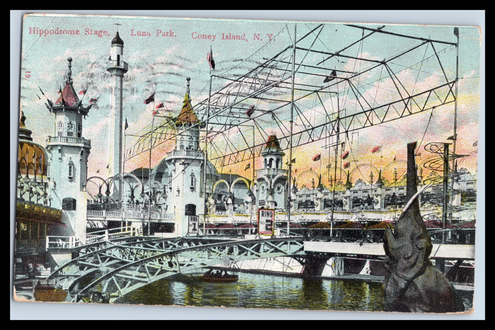 Vintage Postcards c1908 Hippodrome Stage Luna Park, Coney Island N.Y. Divided Vintage Postcards c1908 Hippodrome Stage Luna Park, Coney Island N.Y. Divided