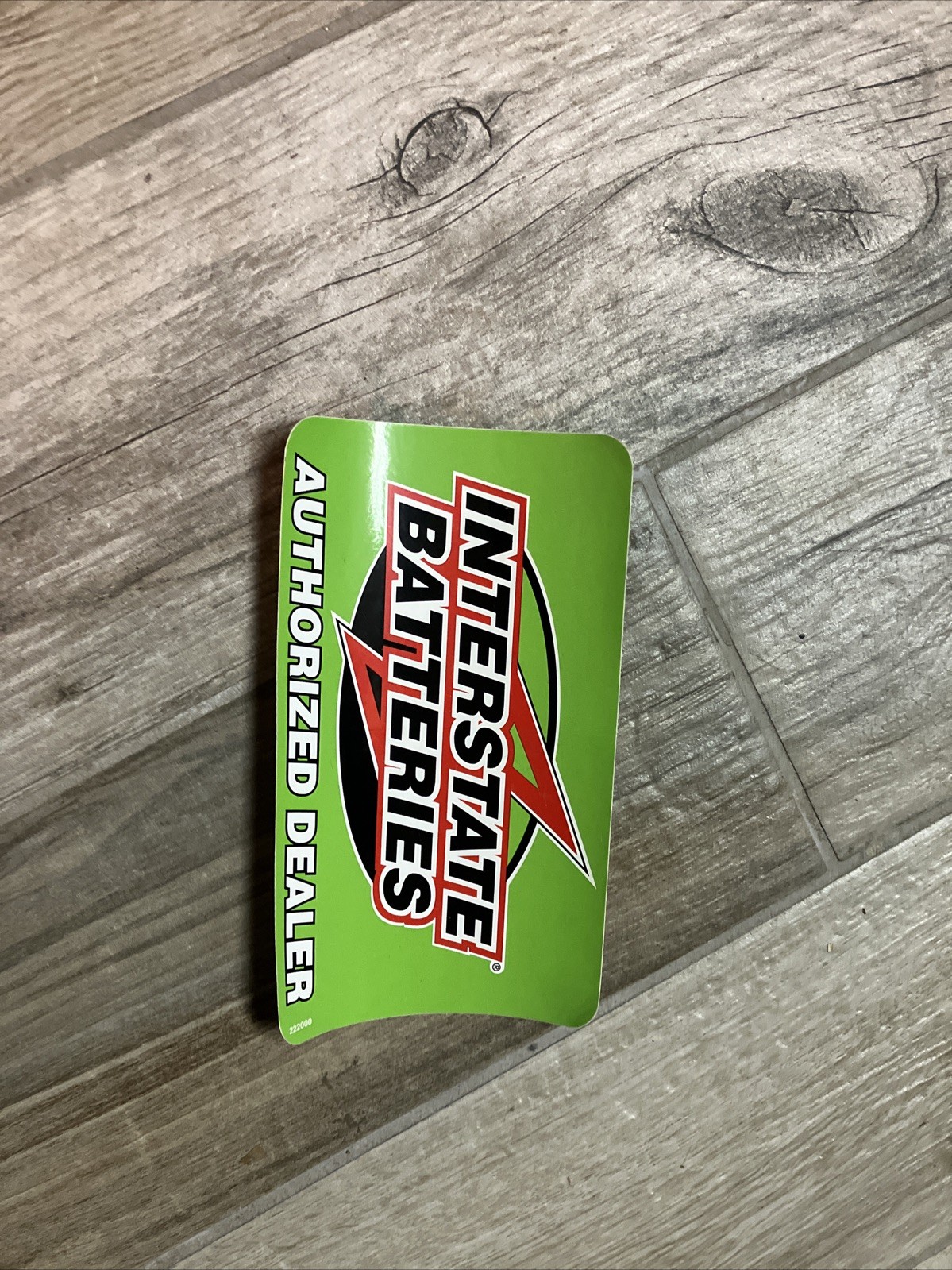 Vintage Interstate Batteries Authorized Dealer Green Decal Bumper Sticker Racing