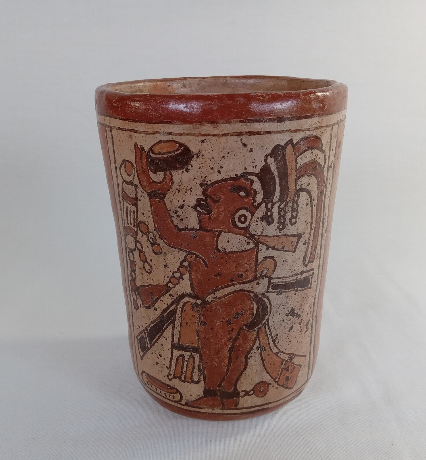 Vintage Mayan Style Pottery Pot Vase Reproduction Art Latin American Decor 6.5 Vintage Mayan Style Pottery Pot Vase Reproduction Art Latin American Decor 6.5