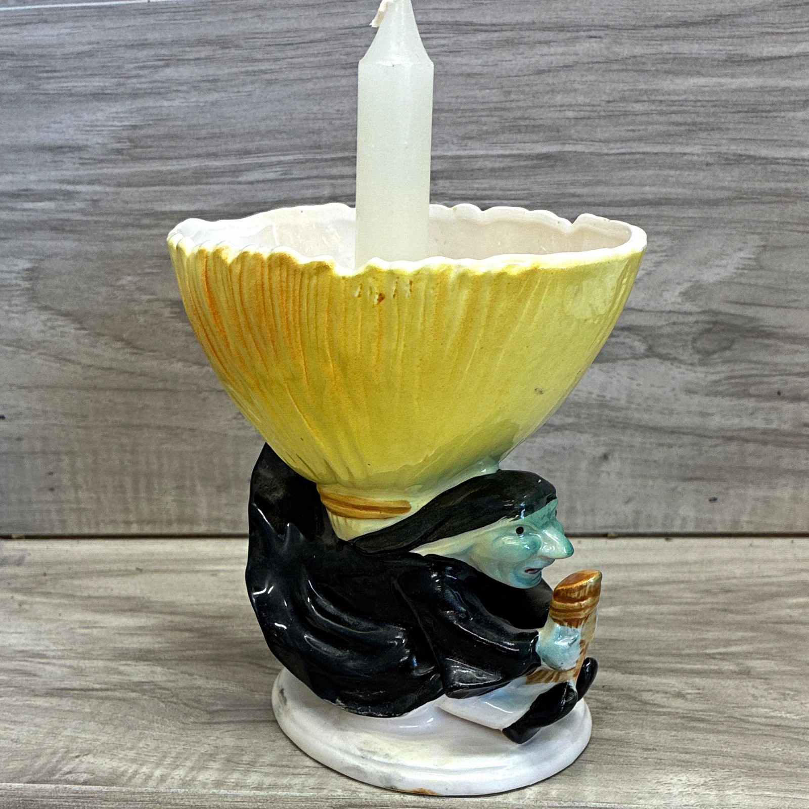 Vtg E.O. Brody Halloween Witch Taper Candle Holder / Planter Vtg E.O. Brody Halloween Witch Taper Candle Holder / Planter