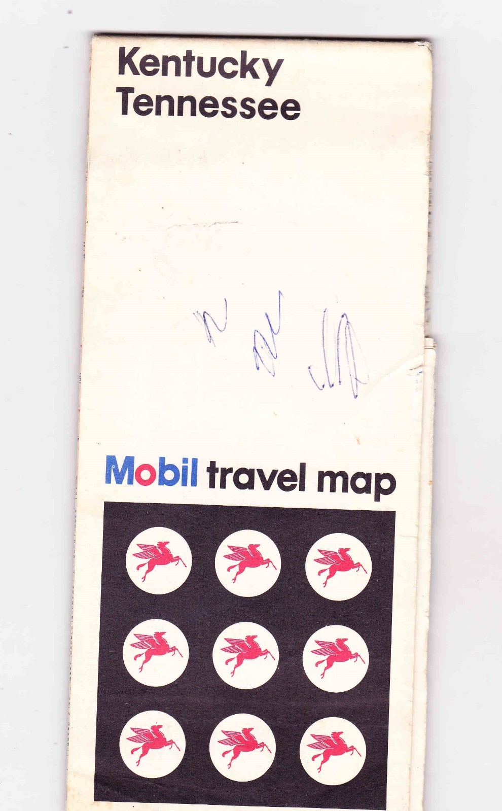 VINTAGE MAP------1969--------- MOBIL KENTUCKY/TENNESSEE