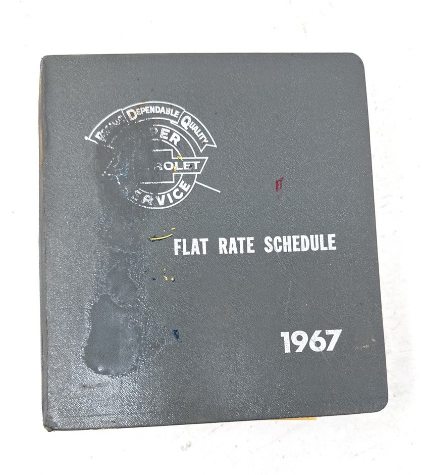 1967 Chevrolet Super Service Flat Rate Schedule Binder 1967 Chevrolet Super Service Flat Rate Schedule Binder