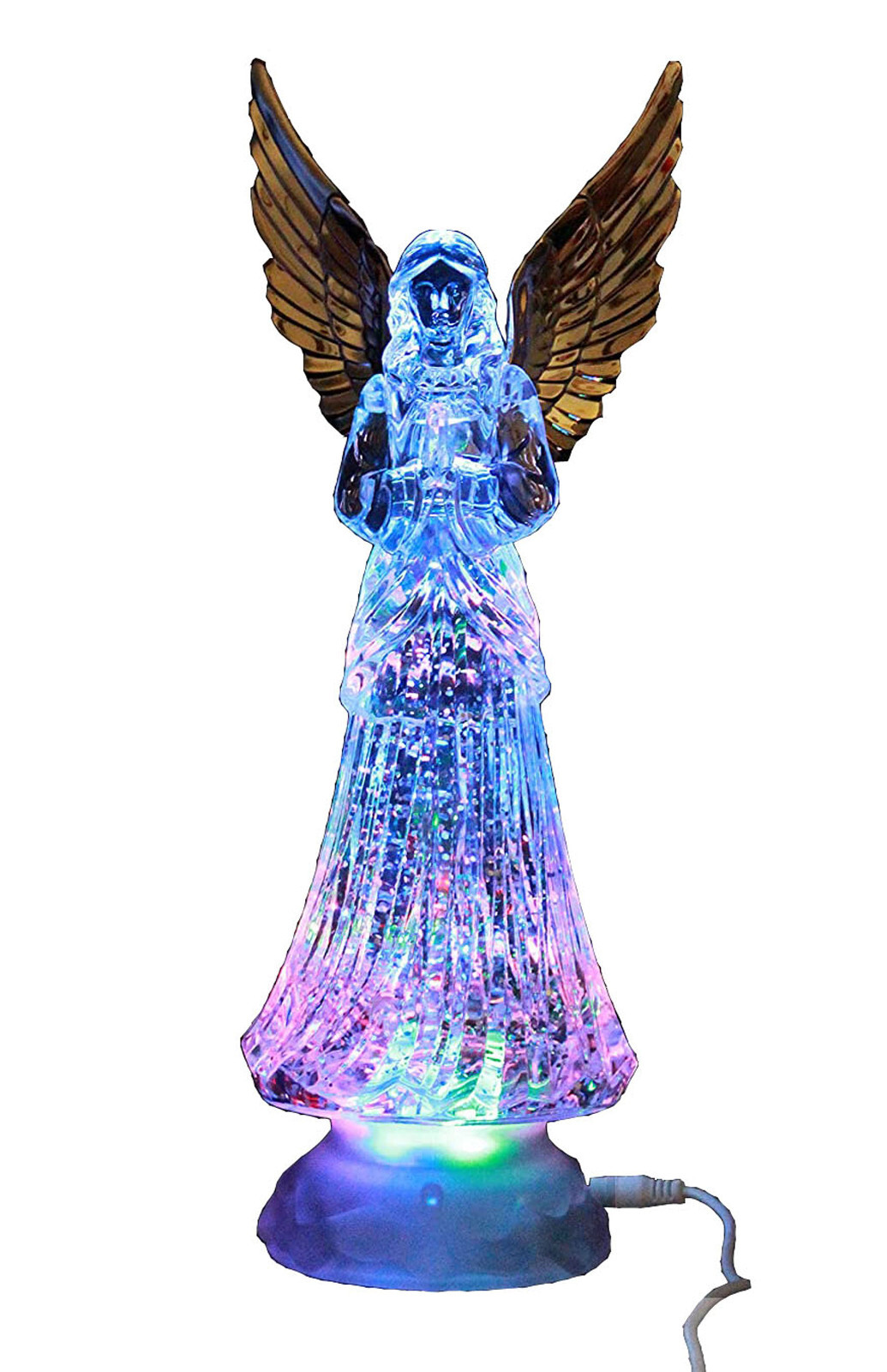 ELECTRIC-LIGHT-UP PRAYING ANGEL FIGURINE ANGELS CHERUBS FIGURINE STATUE 