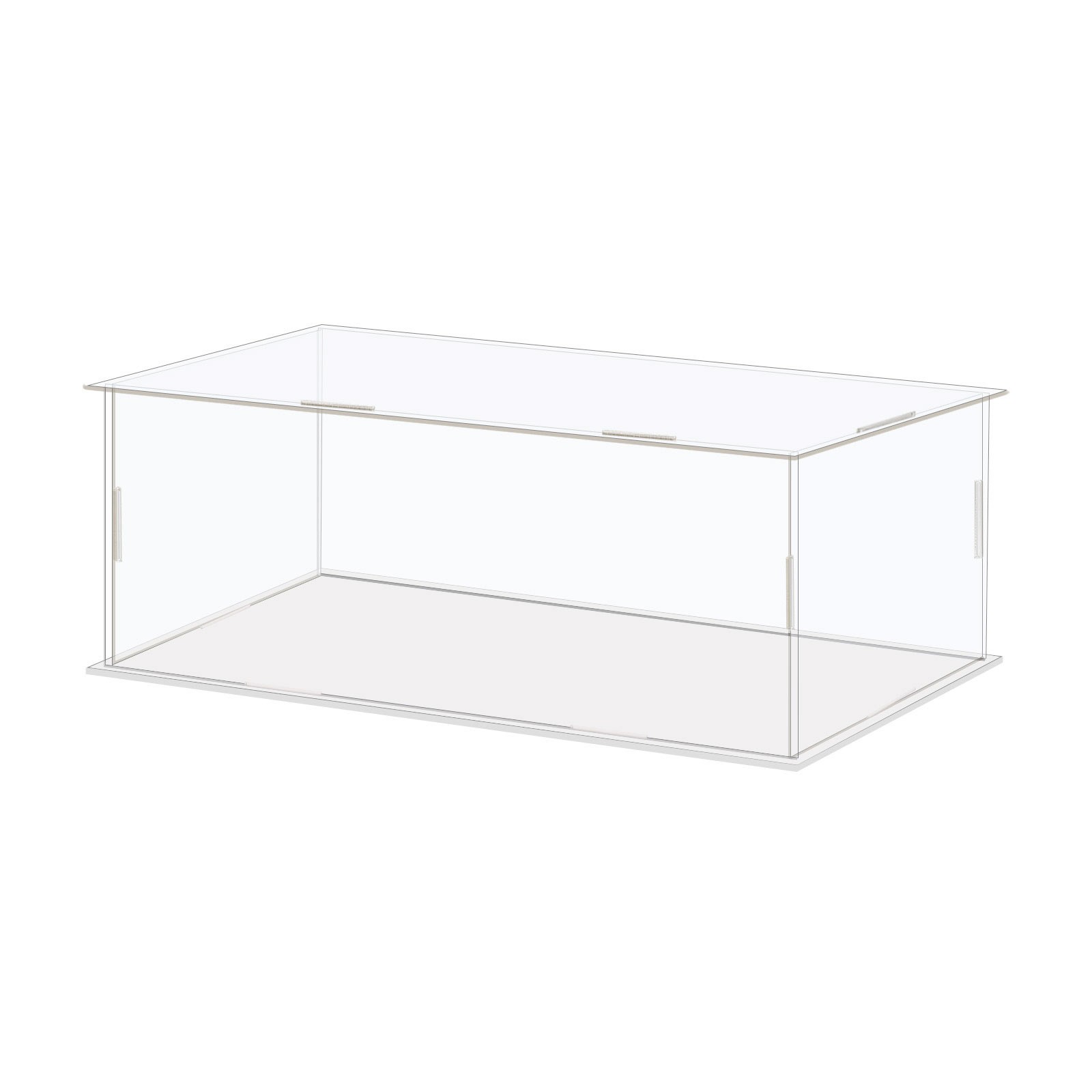Display Case Box Acrylic Box Clear Dustproof Protection Showcase 21x11x11cm Display Case Box Acrylic Box Clear Dustproof Protection Showcase 21x11x11cm