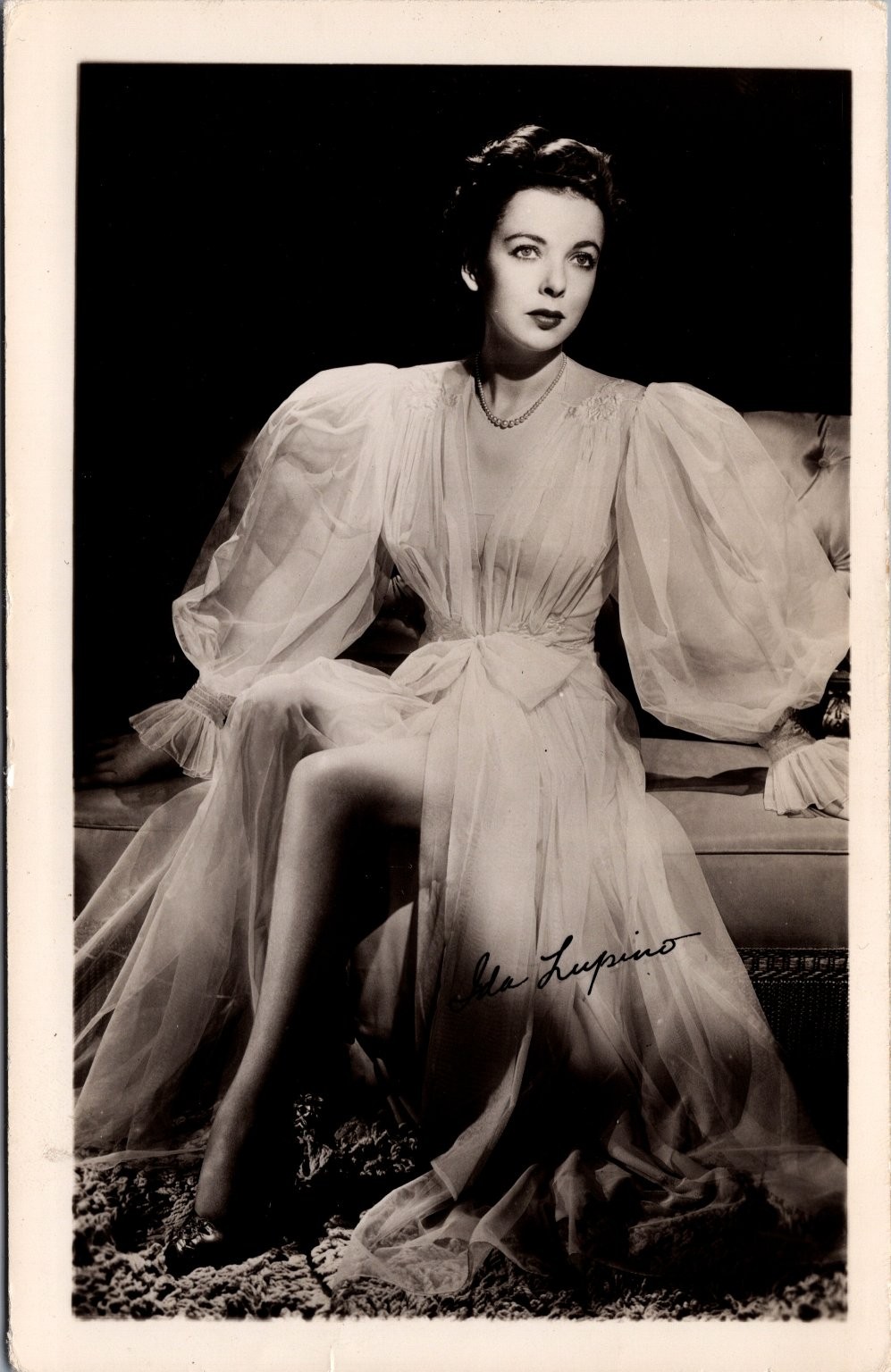 Ida Lupino Vintage Photo Postcard Signed Actress Hollywood Glamour RPPC Ida Lupino Vintage Photo Postcard Signed Actress Hollywood Glamour RPPC
