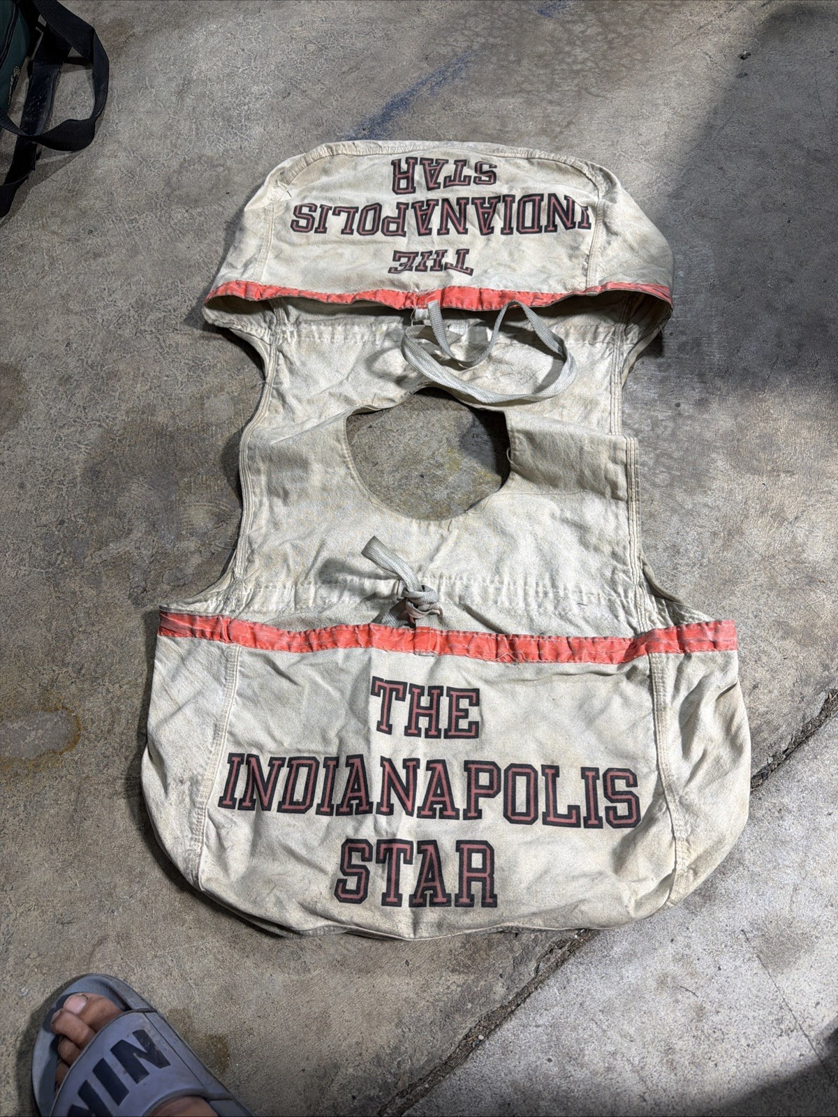 Vintage Indianapolis  Star Newspaper Paperboy Delivery Carrier Bag