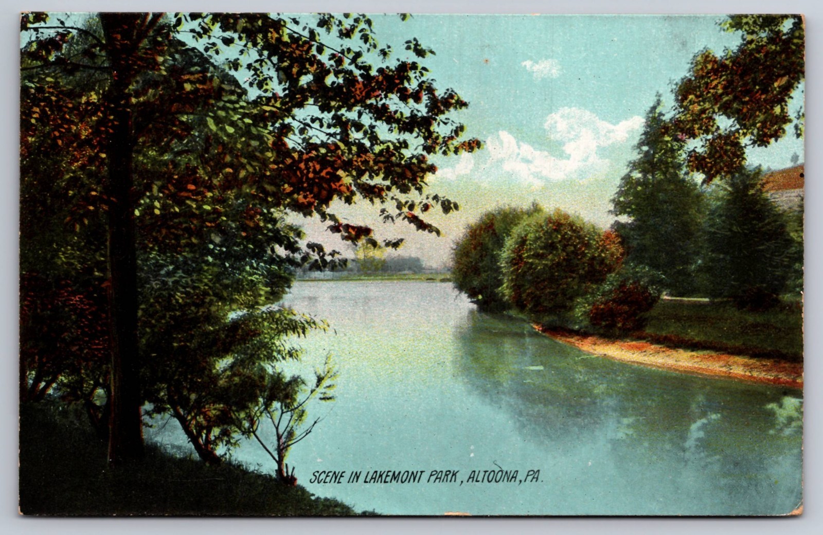 Altoona Pennsylvania Lakemont Park Rotograph Antique Postcard c.1909