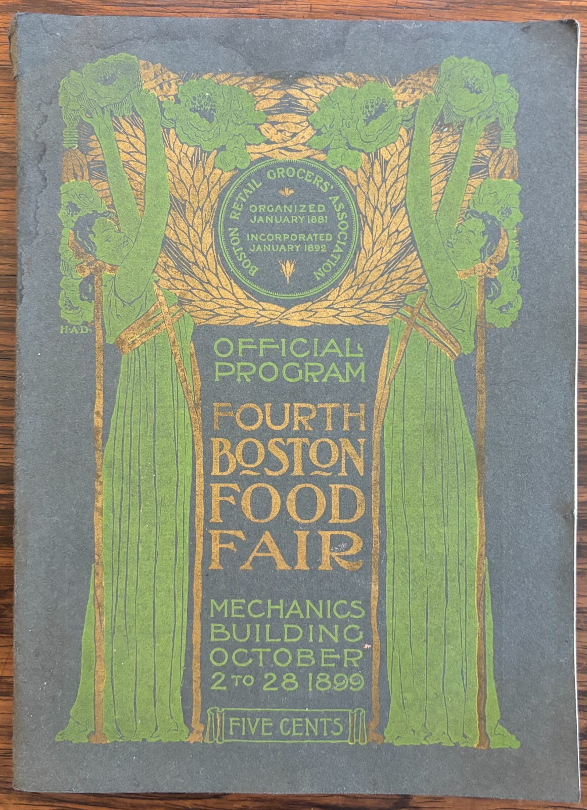 RARE 1899 BOSTON FOOD FAIR CATALOG MUSIC PROGRAM GASTRONOMY COOKING EXHIBITION RARE 1899 BOSTON FOOD FAIR CATALOG MUSIC PROGRAM GASTRONOMY COOKING EXHIBITION