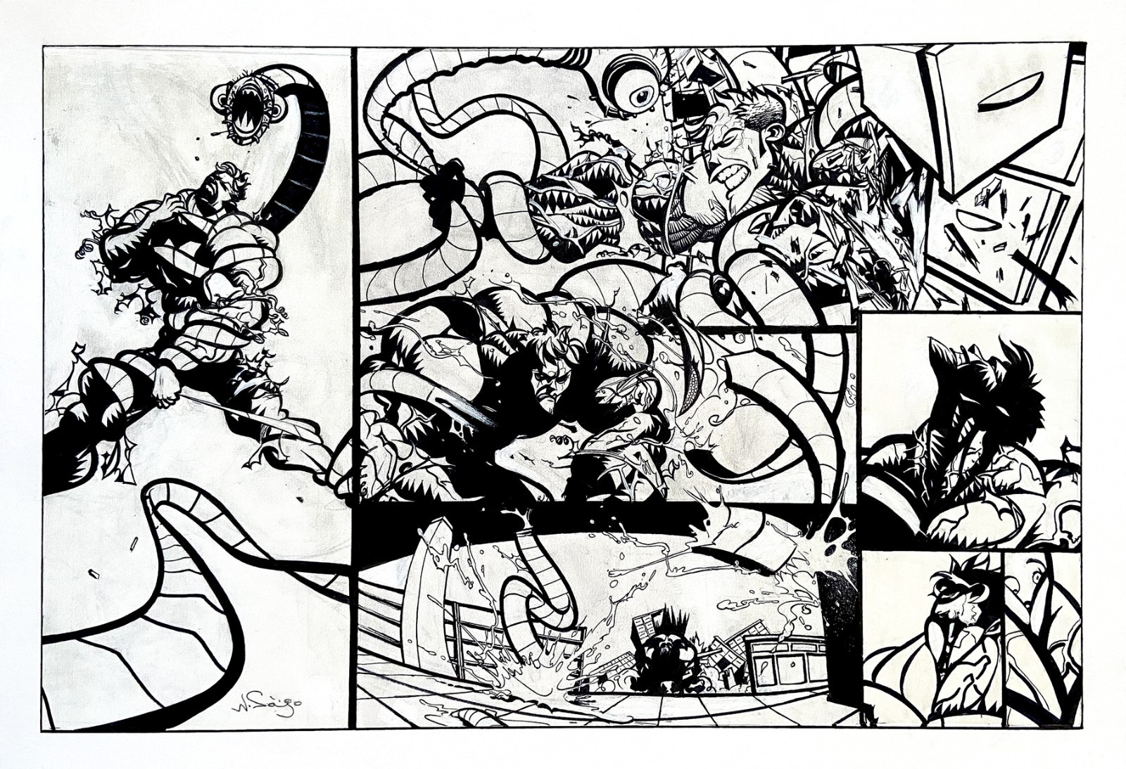 DEAD HIGH YEARBOOK Original Graphic Novel Art