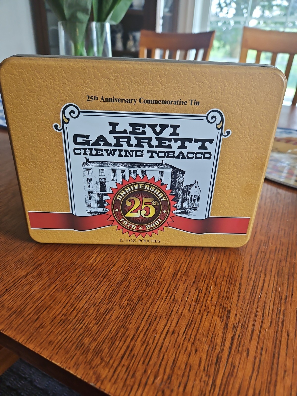 Levi Garrett chewing tobacco 25th anniversary tin 1976-2001