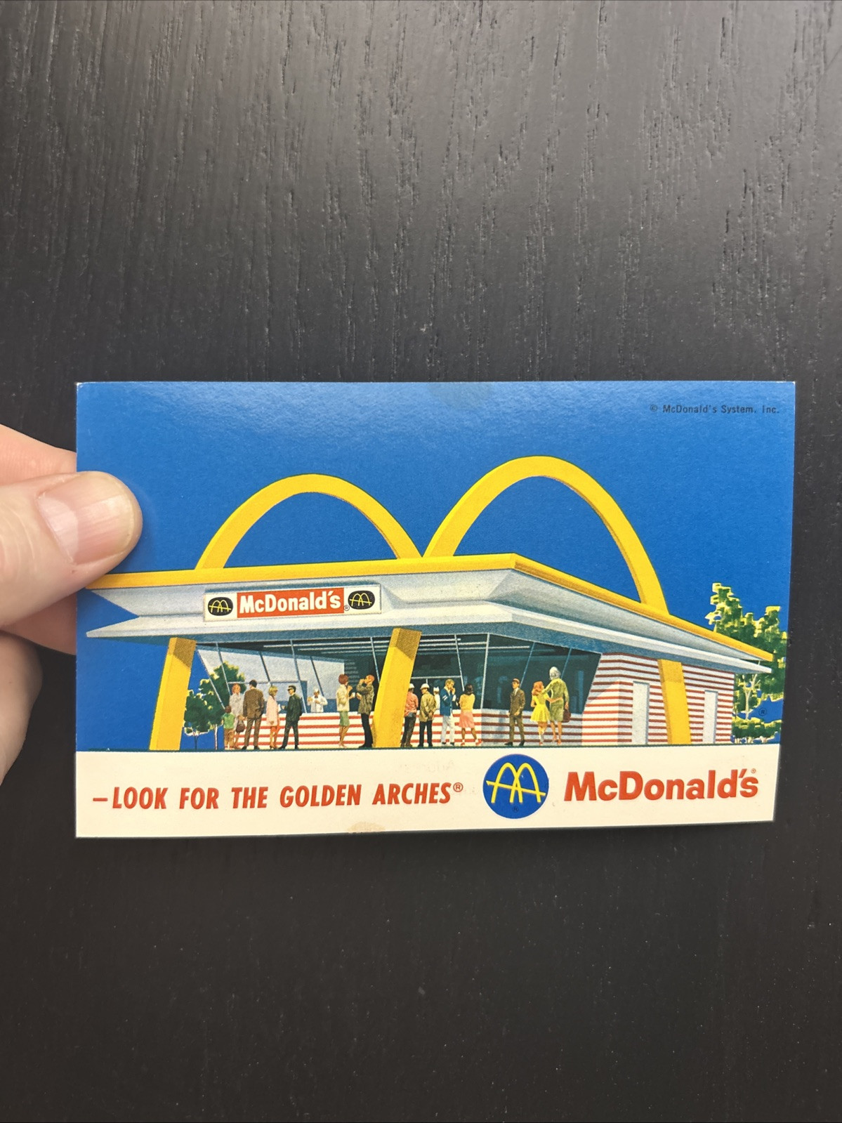 1968 McDONALD\'S Fast Food Advertising Postcard Look for the Golden Arches Old