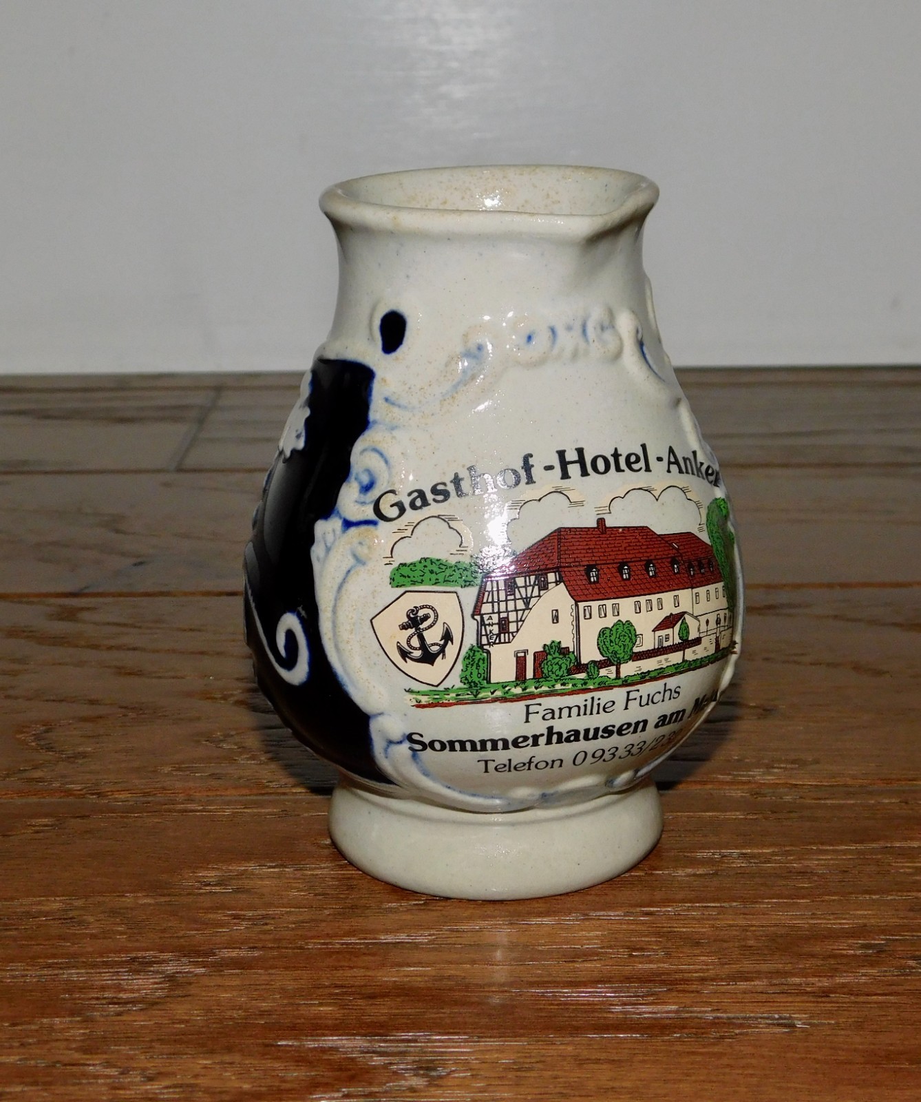 RARE Original King Germany Gasthof-Hotel-Anker Pitcher Familie Fuchs AD VNTG RARE Original King Germany Gasthof-Hotel-Anker Pitcher Familie Fuchs AD VNTG