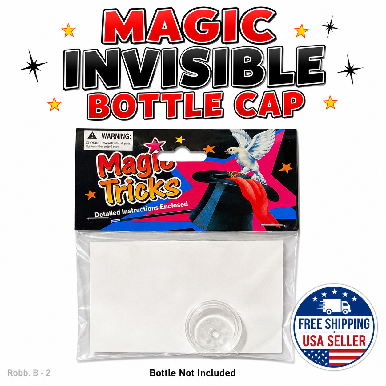 MAGIC INVISIBLE BOTTLE CAP Anti Gravity Water Suspends Trick COKE Beer Plastic  