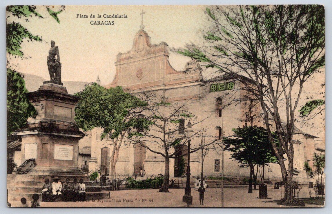 Antique Venezuela Postcard CARACAS Plaza de la Candelaria 1910s