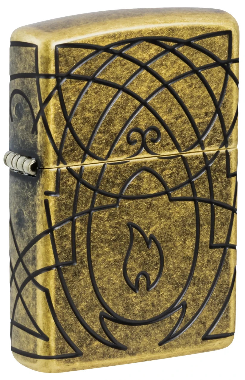 Zippo 47254, Elegant Flame Armor Lighter, Antique Brass Finish, NEW Zippo 47254, Elegant Flame Armor Lighter, Antique Brass Finish, NEW