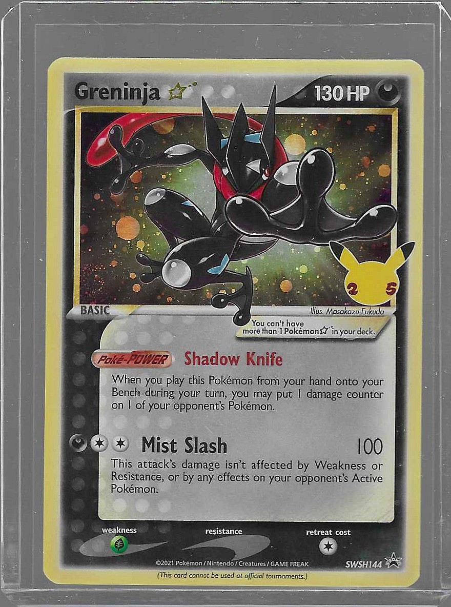 Pokemon Greninja Star SWSH144 Celebrations Sword Shield Black Star Promo Holo