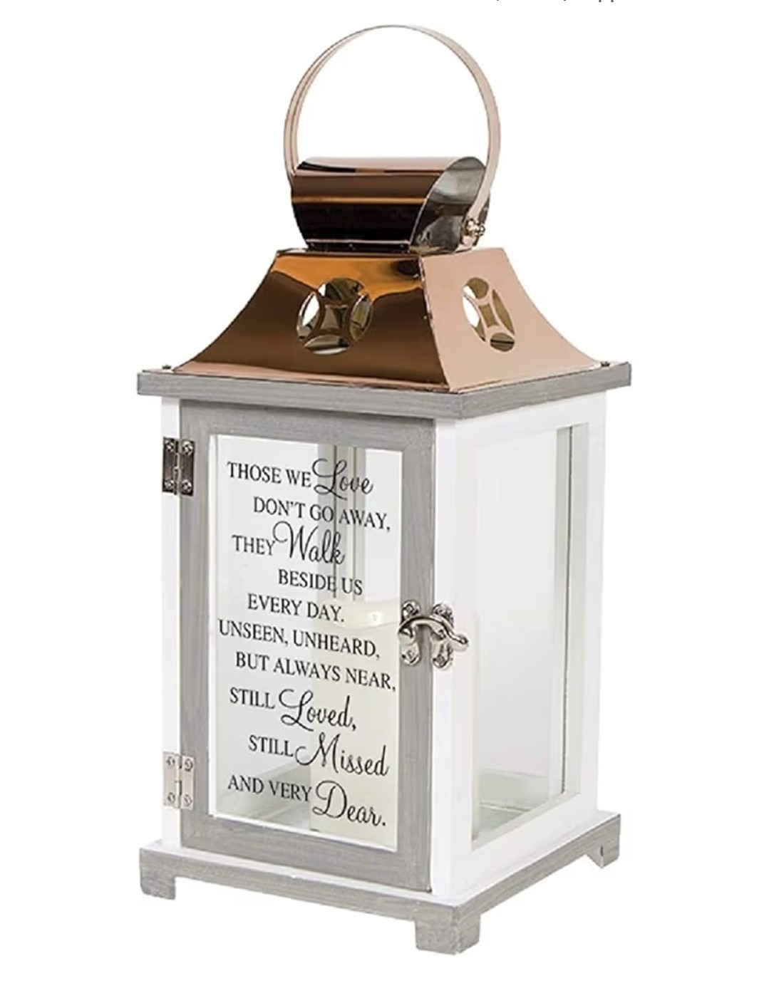 Walk Beside Us Memorial Lantern, Lanterns & Lamps for Lost Love Ones, White