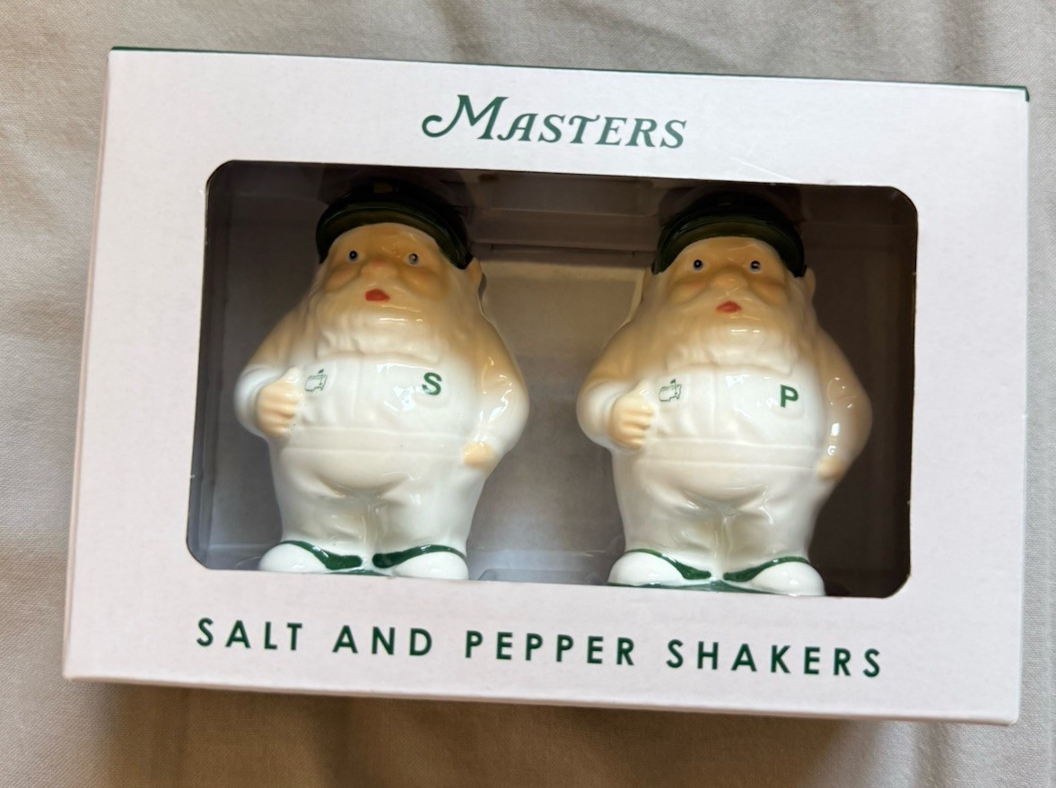 Masters Chef Ceramic Salt & Pepper Shakers Set of 2 Boxed, Figural Solid Masters Chef Ceramic Salt & Pepper Shakers Set of 2 Boxed, Figural Solid