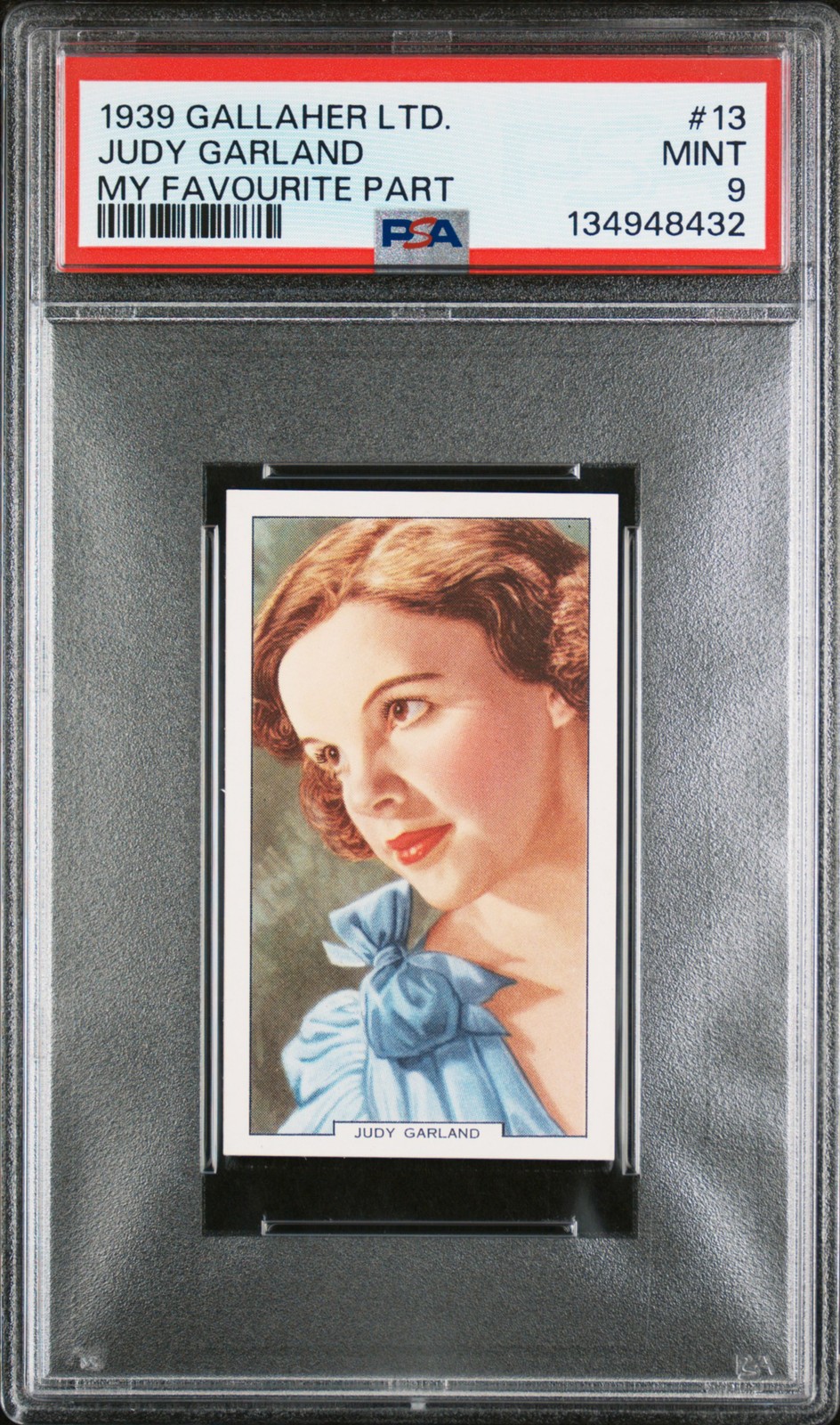 1939 GALLAHER LTD. MY FAVOURITE PART #13 JUDY GARLAND PSA 9