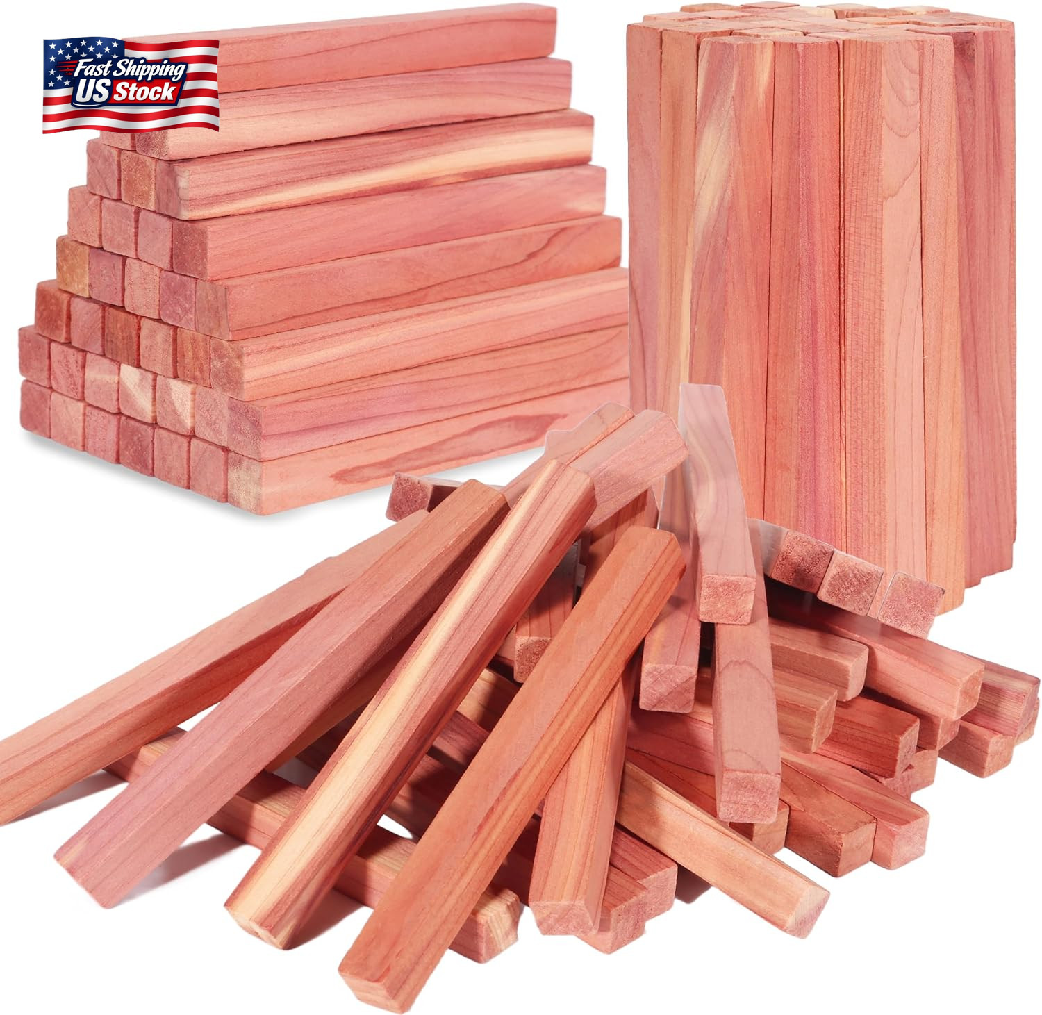 UNIVIVO Cedar Blocks for Clothes Storage, 100% Aromatic Red Cedar Wood Sticks Ch UNIVIVO Cedar Blocks for Clothes Storage, 100% Aromatic Red Cedar Wood Sticks Ch