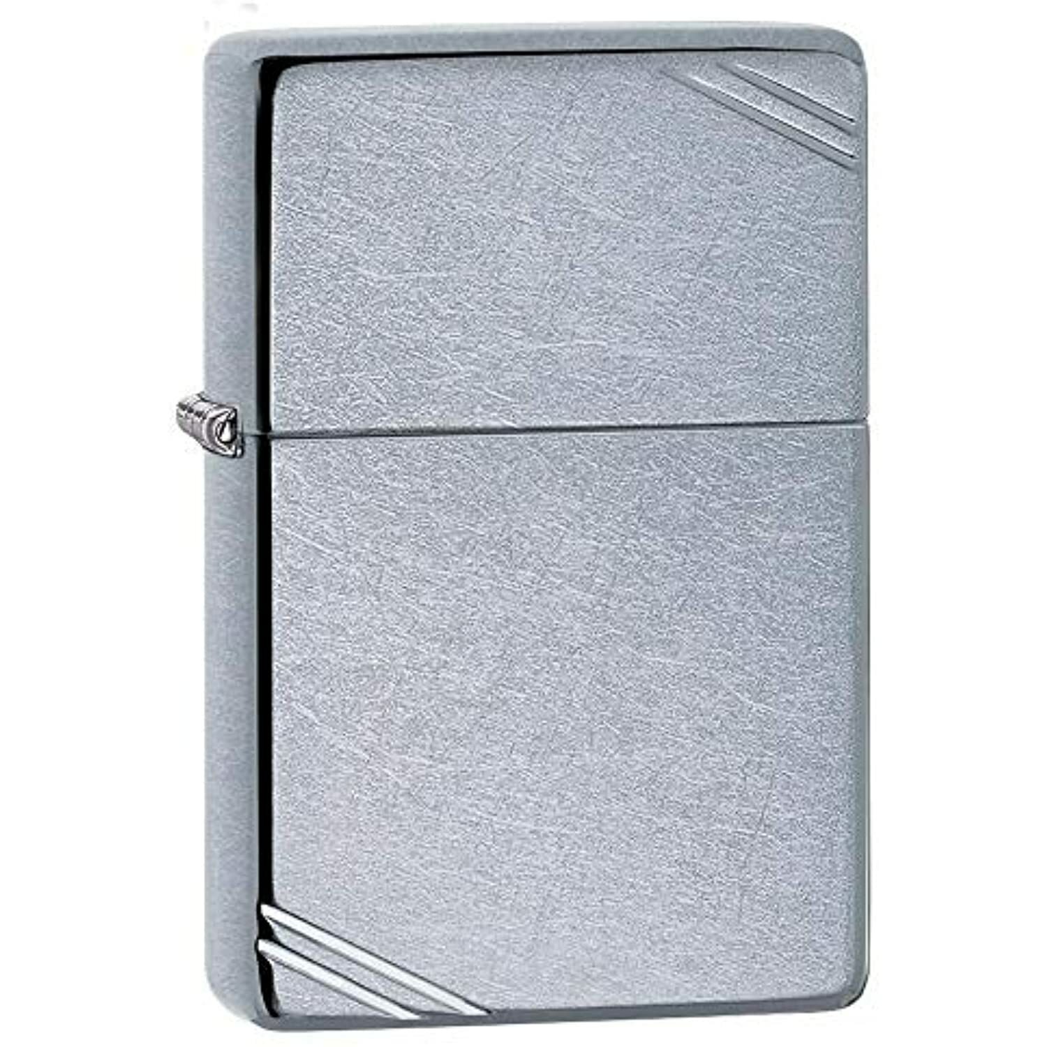 Zippo Vintage with Slashes Street Chrome Pocket Lighter Zippo Vintage with Slashes Street Chrome Pocket Lighter