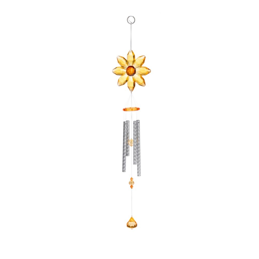 Ganz ACRY-990 Sunflower Acrylic Faux Crystal Charm Windchime, 20.5 Ganz ACRY-990 Sunflower Acrylic Faux Crystal Charm Windchime, 20.5