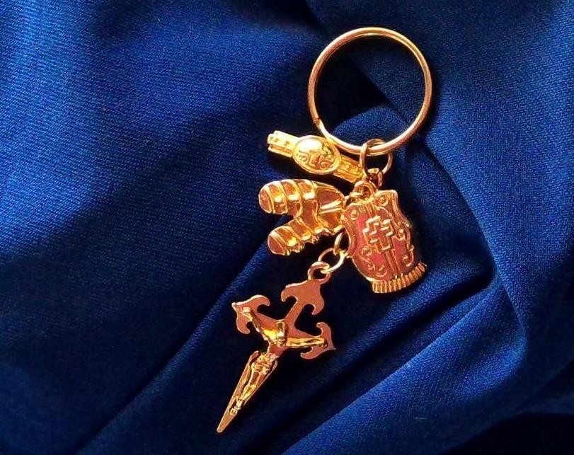 Christian Religious Gold* Cross Jesus Sandals Vest Belt Keychain Holy Medals