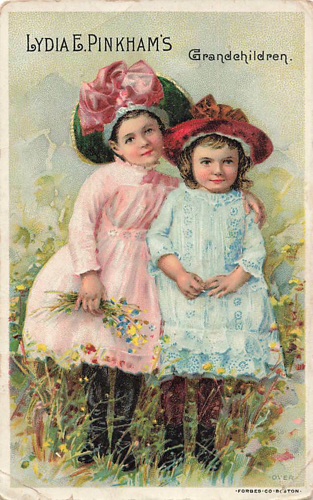 1880s-90s Girls Pinkhams Vegetable Compound Quack Medicine P296 1880s-90s Girls Pinkhams Vegetable Compound Quack Medicine P296