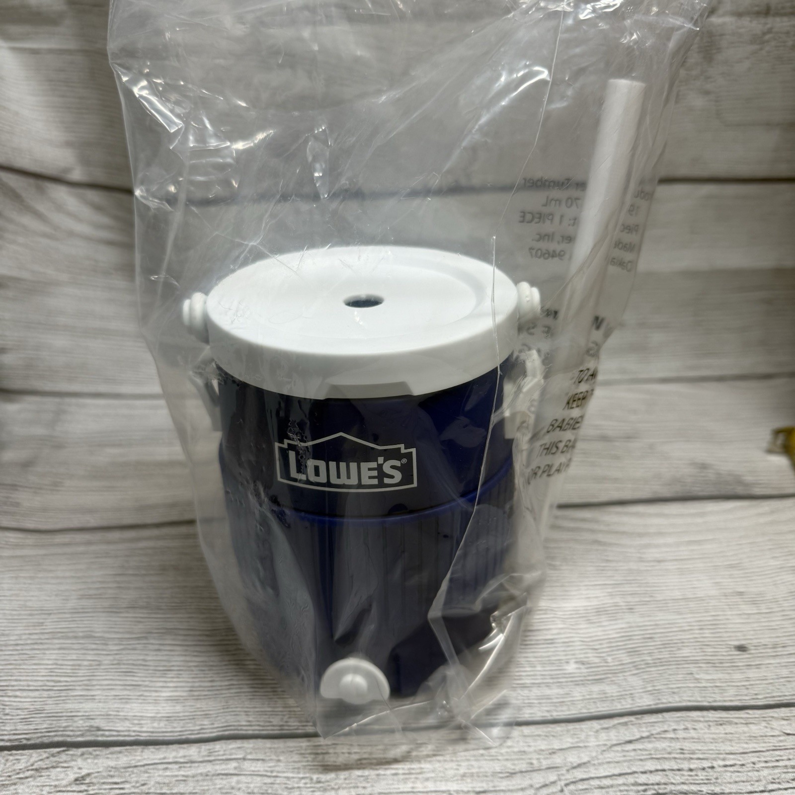 Lowe’s Mini Cooler Bucket Cup Tumbler With Straw