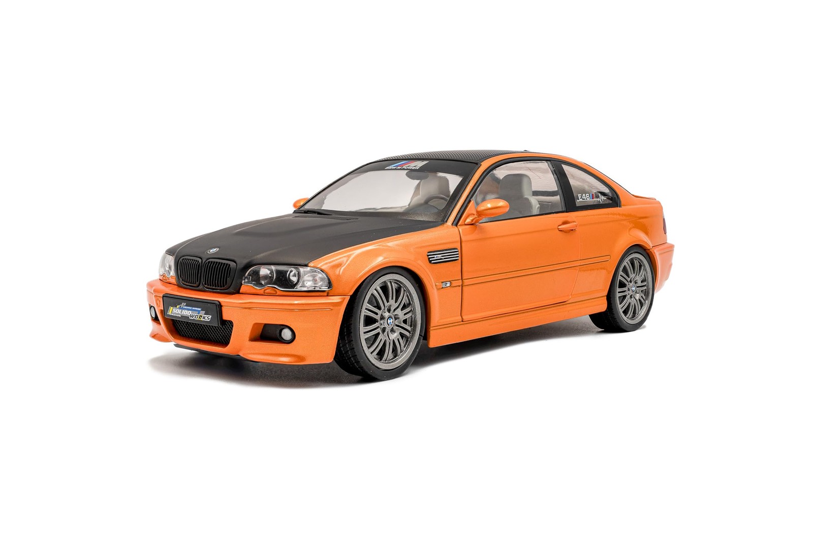 Solido Works 1:18 Scale BMW E46 M3 Coupe Orange 2000 Diecast Model Car S1806509 Solido Works 1:18 Scale BMW E46 M3 Coupe Orange 2000 Diecast Model Car S1806509