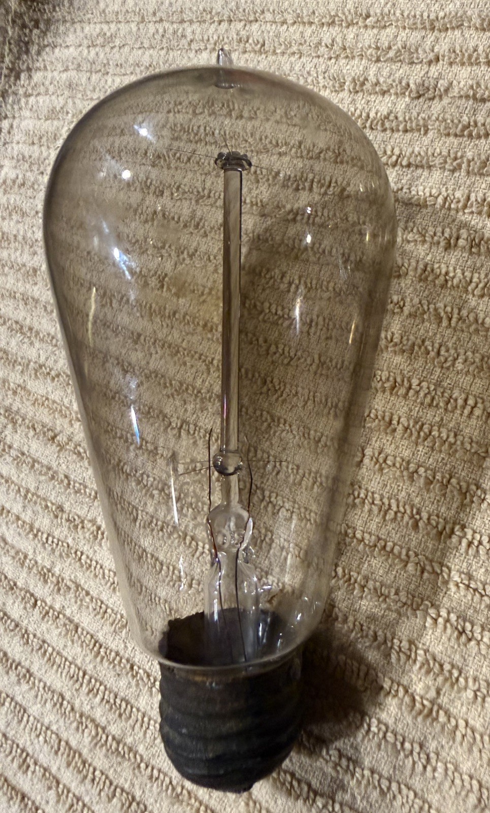 Antique GE Edison Mazda Incandescent Light Bulb, early 1900s Tipped Tinted 