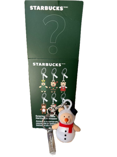 RAREST STARBUCKS HOLIDAY 2025 Drink Stopper Snowman