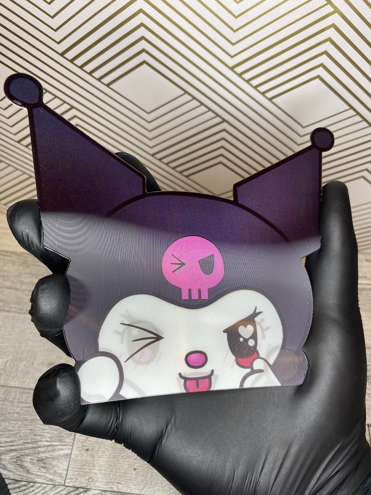 Sanrio Kuromi Hello Kitty 3D Lenticular Motion Car Sticker Decal Peeker