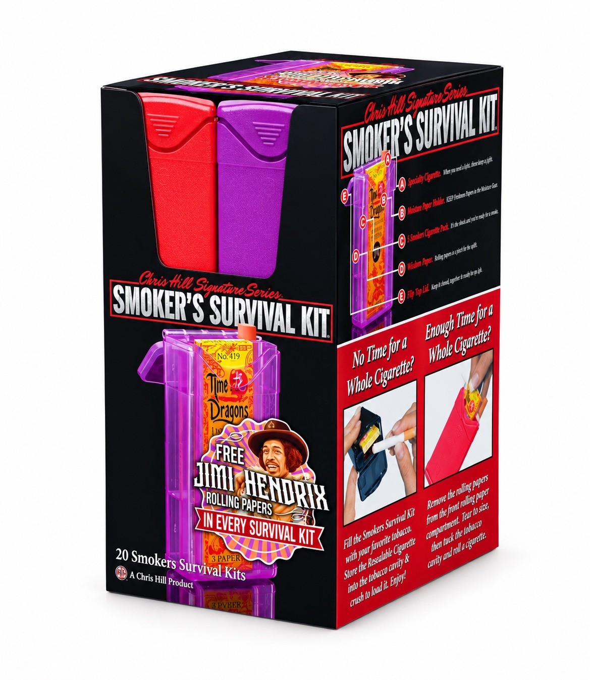 Smoker’s Survival Kits - dugout (20) w/Free Rolling Papers, One-Hitter & Poker Smoker’s Survival Kits - dugout (20) w/Free Rolling Papers, One-Hitter & Poker