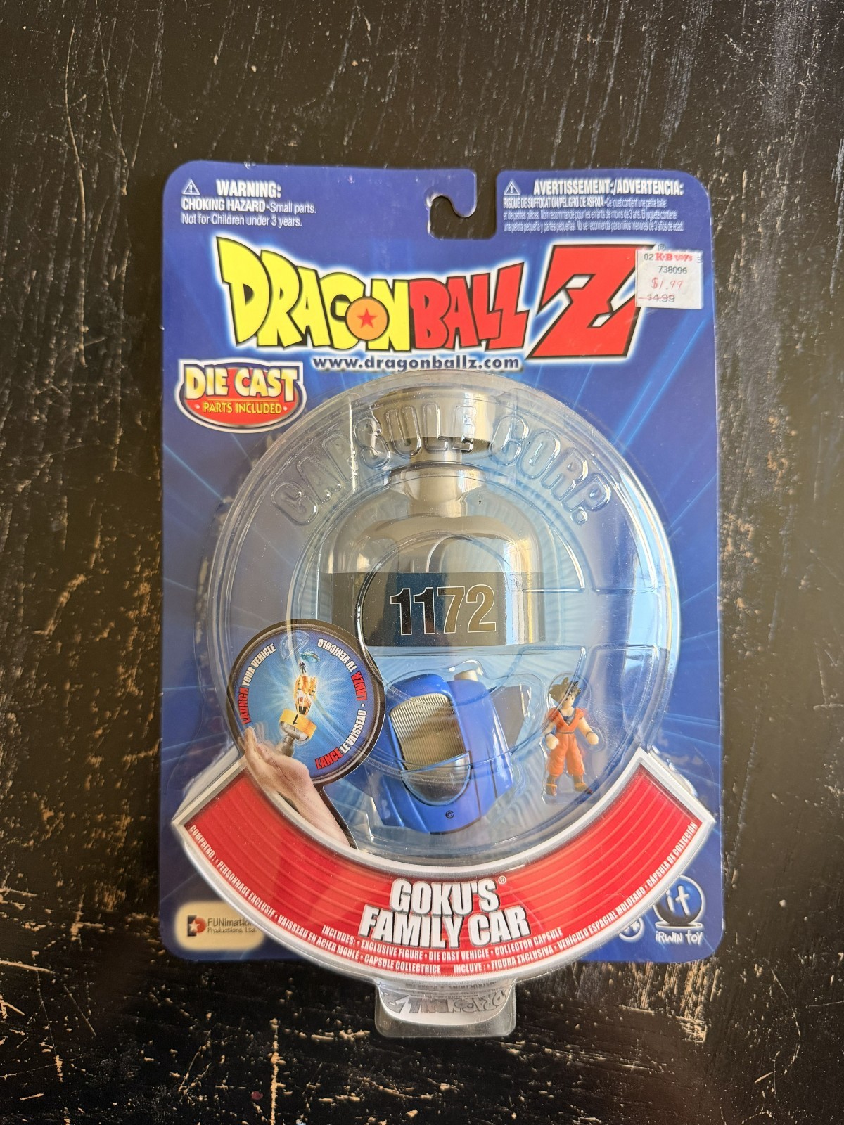 Dragon Ball Z Boxed Die-Cast Goku Family Car *VINTAGE*